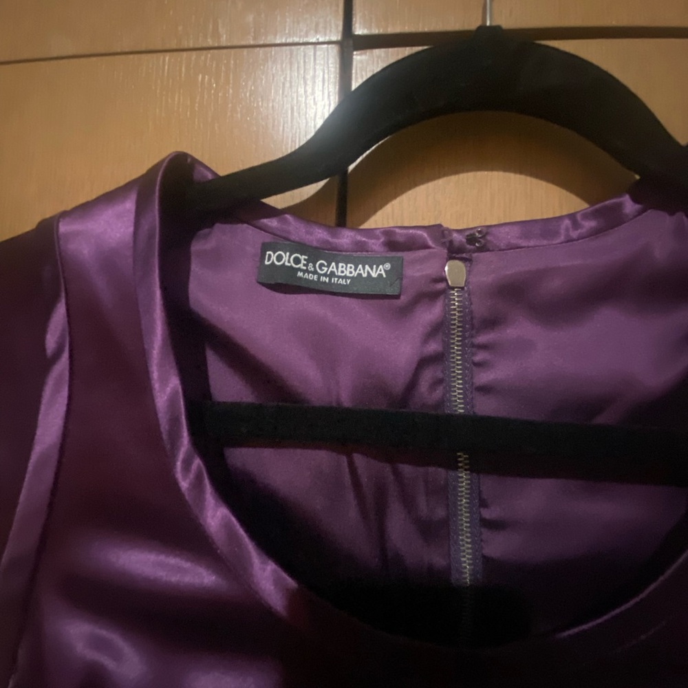 Dolce & Gabbana Purple Satin Dress - Sz 40
